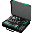 Juego de herramientas Wera 8100 sa sc 2 zyklop socket set (negro verde, 43 piezas, trinquete rápido con cabeza giratoria)