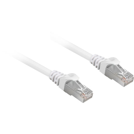 Cable de conexión Sharkoon SFTP, RJ-45 con Cat.6a (blanco, 15 metros, libre de halógenos)