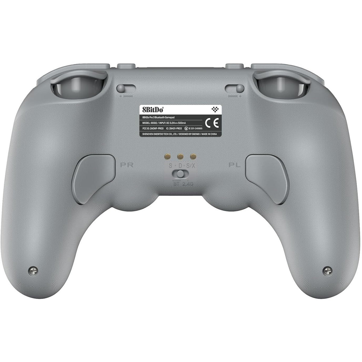 Gamepad bluetooth 8bitdo pro 3 (gris negro, switch 1 2, pc, android, usb bluetooth 2,4 ghz)