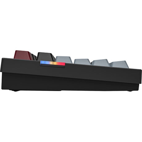 Teclado mecánico montech mkey pro dark rgb (negro, diseño estadounidense (qwerty), gateron g pro brown, 75%, intercambiable en caliente, rgb, pbt de doble disparo, usb-c | 2,4 ghz | bluetooth 5.2)