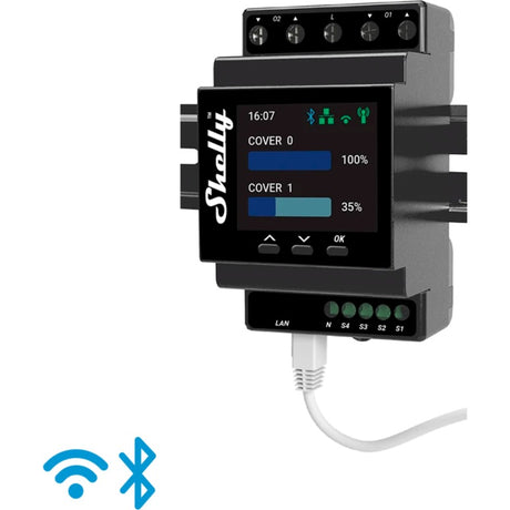 Shelly pro controlador pm de doble cubierta bluetooth, wifi