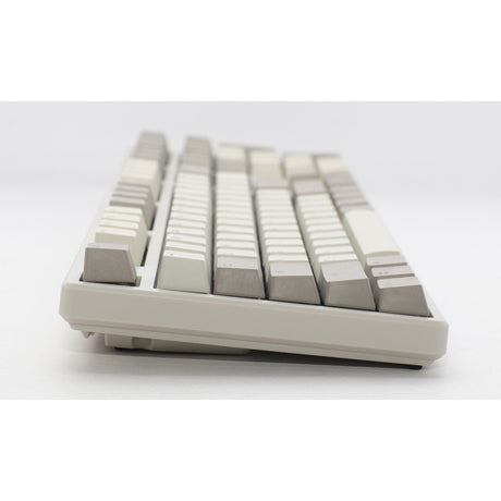 Ducky origin vintage, teclado (gris, diseño estadounidense, azul cherry mx, intercambio en caliente, teclas pbt de doble disparo)
