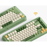 Teclado mecánico inalámbrico para acampar Iqunix zx75 (verde, diseño estadounidense (qwerty), marrón cereza mx, 75%, leds rgb, intercambiable en caliente, pbt de doble disparo, 2,4 ghz | bluetooth 5.1 | usb-c)