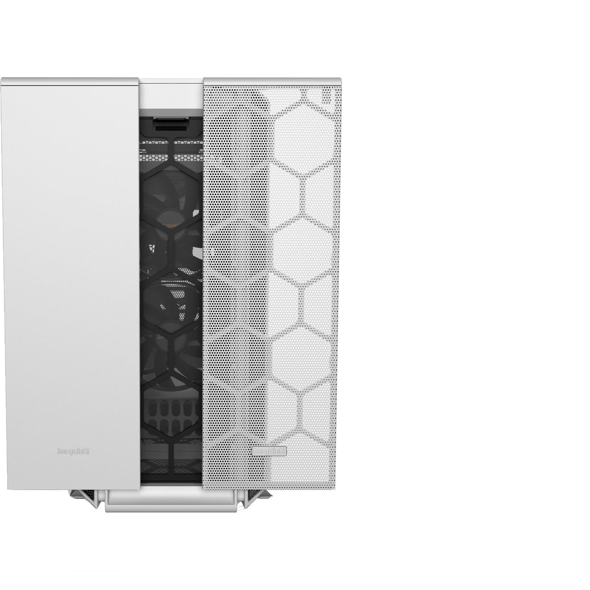 ¡Tranquilizarse! carcasa de torre midi base silenciosa 802 (blanca | 2x USB-A | 1x USB-C)