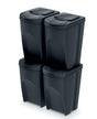 Prosperplast sortibox juego de contenedores de separación 4x35l - gris