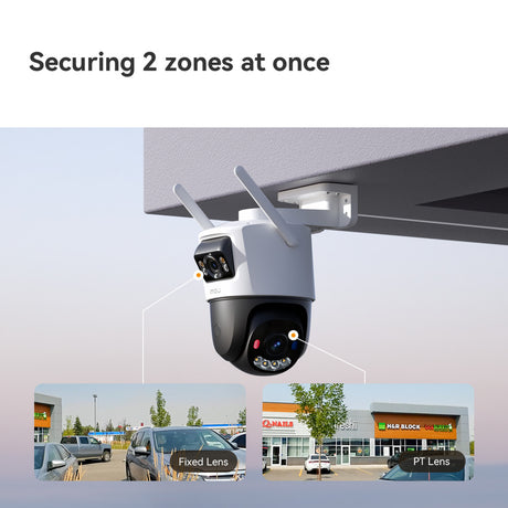 Cámara de seguridad imou cruiser dual 2 pro (blanca, 4mp, wifi 6, lan)