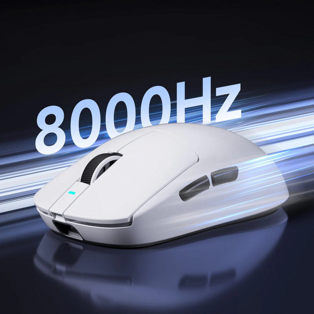 Ratón para juegos ultra inalámbrico Mchose a7 (blanco, hasta 26.000 ppp, USB-C Bluetooth de 2,4 GHz)