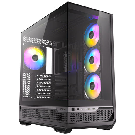 Carcasa torre midi Antec c7 argb (negro | 2x USB-A | 1x USB-C | vidrio templado)