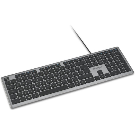 Kensington KB515 EQ USB-C USB-A teclado con cable (gris, diseño internacional de EE. UU. (QWERTY), interruptores de tijera, 100%)