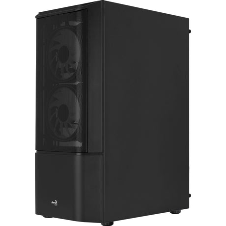Carcasa torre midi Aerocool quantum mesh v3 (negro gris | 3x USB-A | RGB | ventana)