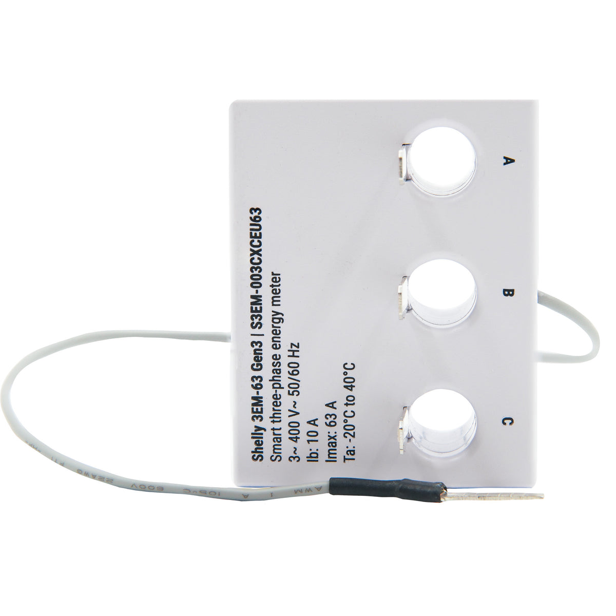Dispositivo de medición Shelly 3em 63t gen3 (blanco)