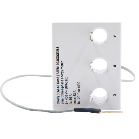 Dispositivo de medición Shelly 3em 63t gen3 (blanco)