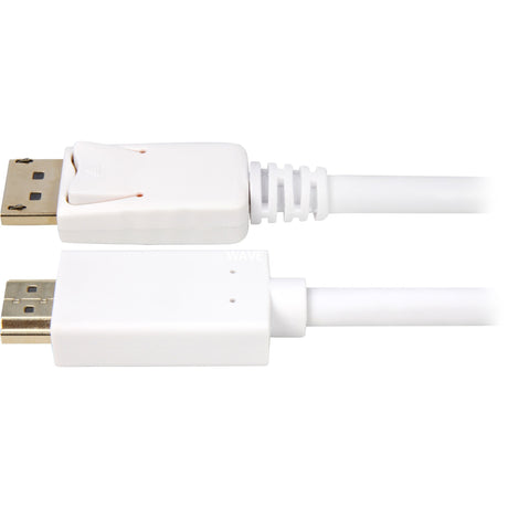 Sharkoon displayport 1.2 > adaptador hdmi (blanco, 1 metro, 4k)