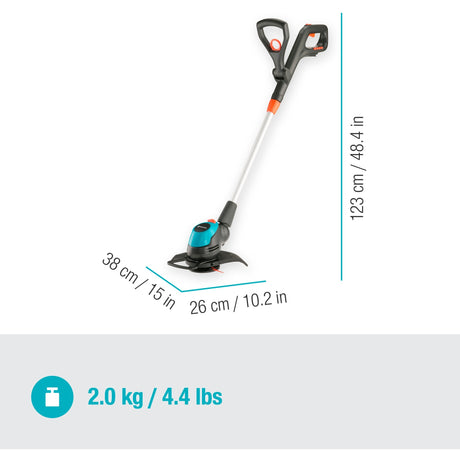 Cortabordes individual Gardena easycut 23 18v p4a (gris turquesa, 14700-55, batería no incluida)