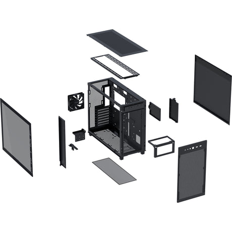 Asus Prime Ap303 - Carcasa Midi Tower con panel de vidrio templado (Negro | 2x USB-A | 1x USB-C | Vidrio templado)