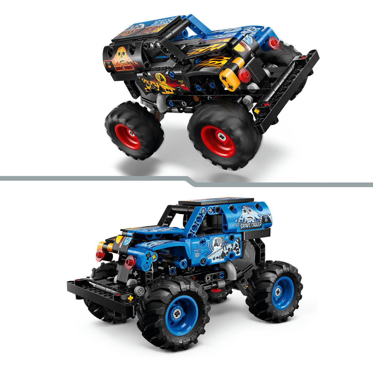 Lego Technic 42219 Monster Jam Grave Digger Fuego y Hielo