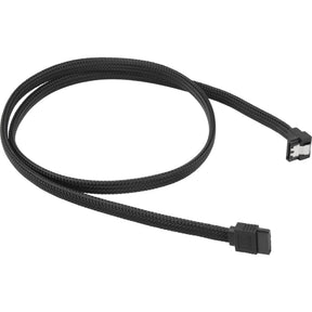 Cable con funda Sharkoon sata iii 90° (negro, 0,75 metros)