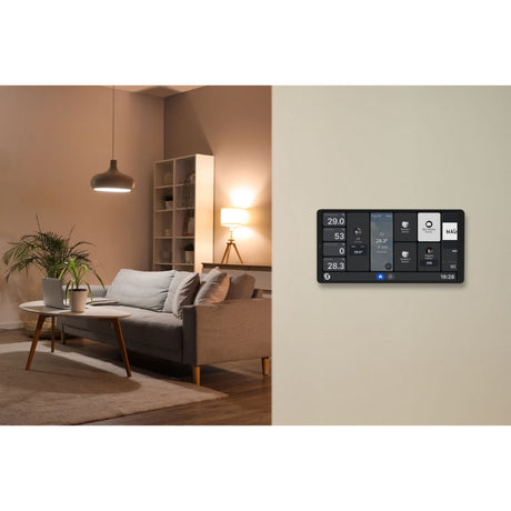 Panel de control Shelly wall display x2i (plateado, pantalla táctil, Wi-Fi 6, Bluetooth 5.4)