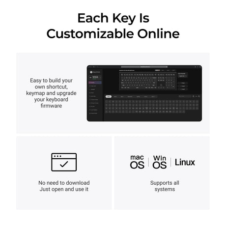 Teclado mecánico personalizado inalámbrico Keychron v6 ultra 8k (negro, diseño estadounidense (qwerty), rojo seda pom, 100%, rgb, intercambio en caliente, 2,4 ghz | bluetooth 5.3 | usb-c)