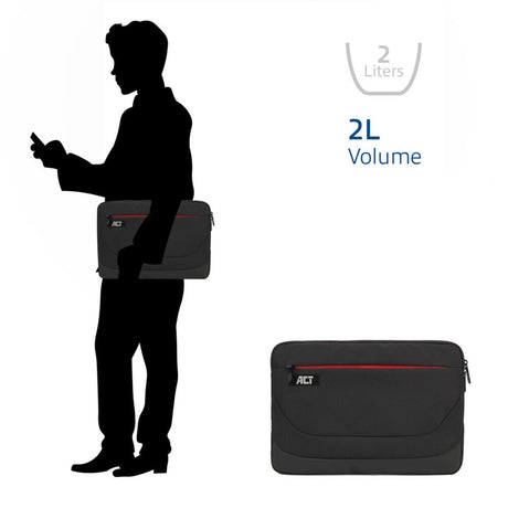 Funda para portátil 15,6 de suburbio de conectividad Act (negro)