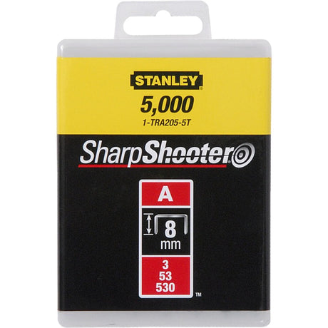 Grapas Stanley tipo a, 8mm, 5000 grapas (1-tra205-5t)