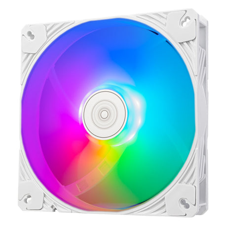 Ventilador de caja Silverstone Shark Force 140 argb (blanco, 140 x 140 x 25 mm, pwm, 4-1 pin argb (led 5v))