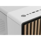 Carcasa de torre midi norte con diseño fractal (color madera blanca | 2x USB-A | 1x USB-C)