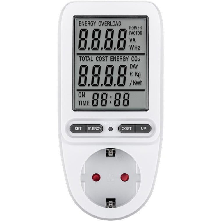 Dispositivo de medición profesional del medidor de costo de energía digital Goobay (blanco)