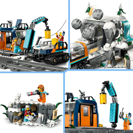 Lego city tren de investigación en el polo norte vehículo de juguete - 60470