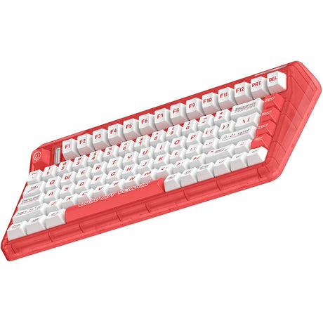 Teclado mecánico inalámbrico Iqunix og80 joy seller (rojo, diseño estadounidense (qwerty), rojo cherry mx silencioso, 80% (tkl), leds rgb, intercambiable en caliente, pbt, 2,4 ghz | bluetooth 5.1 | usb-c)