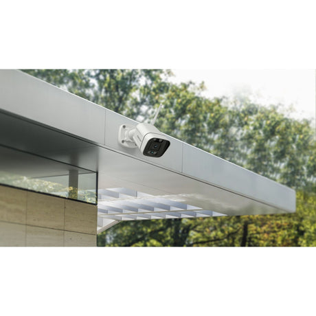 Foscam v8p, cámara de seguridad wifi 4k 8mp dual banda (blanca, con alarma sonora y luminosa)