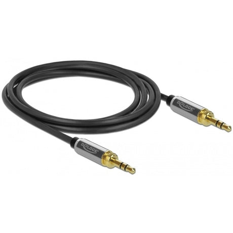 Delock Cable estéreo Conector de 3,5 mm y 3 clavijas > Conector de 3,5 mm y 3 clavijas (negro, 2 metros)