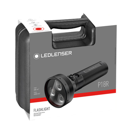 Linterna Ledlenser p18r (negra, 6500 lm, 6000-7500k)