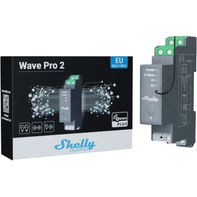 Relé Shelly qubino wave pro 2 (gris)
