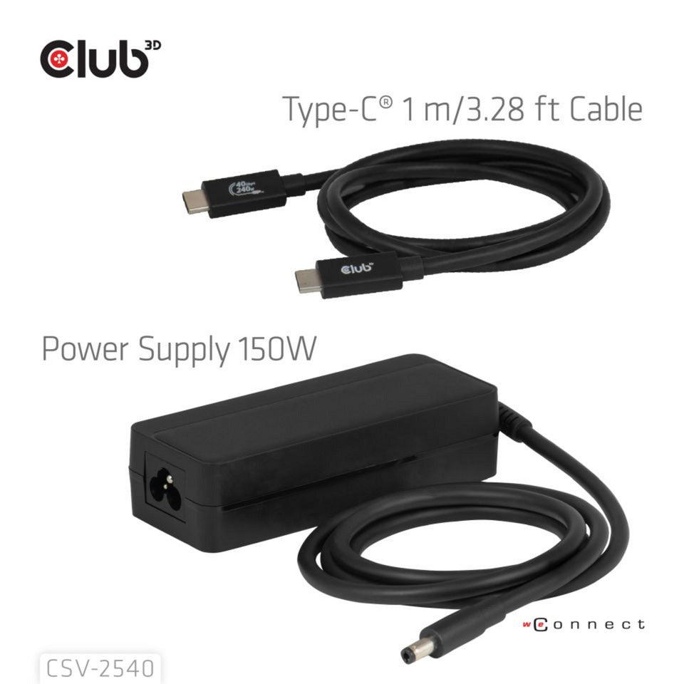 Estación de acoplamiento para pantalla cuádruple Club 3D 14-1 USB-C (negro)