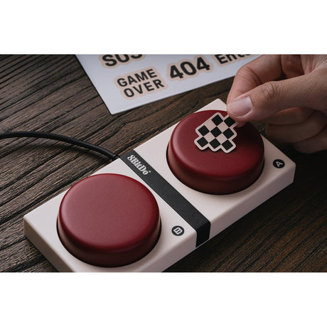 Teclado mecánico retro 8bitdo edición familiar (beige, diseño estadounidense (qwerty), caja kailh blanca, 80% (tkl), bluetooth de bajo consumo, inalámbrico 2,4 g, usb)