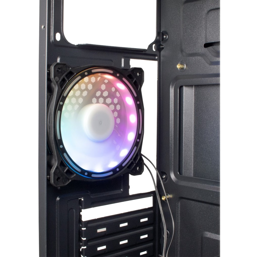 Carcasa midi tower inter-tech b-02 rgb (negro | 3x usb-a | rgb | ventana)