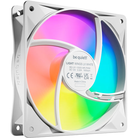 ¡Tranquilizarse! ventiladores de caja lightwings lx pwm rgb (blanco, 3 piezas, 120 x 120 x 25 mm)