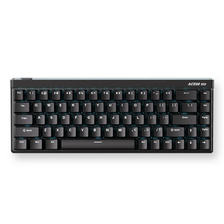 Teclado para juegos con interruptor magnético de efecto hall Mchose ace 68 air (negro, diseño estadounidense (qwerty), montaje tai gt he, 65%, rgb, intercambio en caliente, teclas pbt, usb-c, sensor de efecto hall)