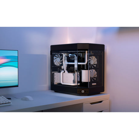 Carcasa de torre midi Hyte y60 (negro | 3x USB-A | vidrio templado)