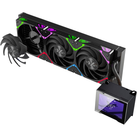 Xyz pc gear hydroview aio 360 refrigeración por agua (negro, argb, pwm)