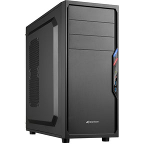 Carcasa de torre midi Sharkoon vs4-v (negro | 2x USB-A)