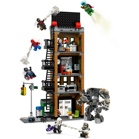 Lego super héroes 76342 marvel spider-man vs. mysterio: the daily bugle