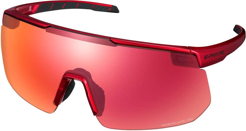 Shimano s-phyre 2 carretera metalizado rojo - gafas deportivas