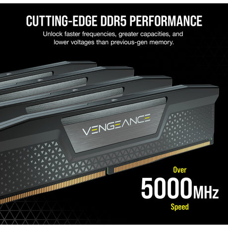 Corsair Vengeance 32 GB DDR5-6000 (2x 16 GB) RAM (negro, cmk32gx5m2b6000c30, xmp 3.0)
