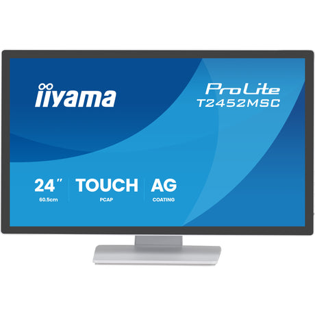 Monitor de pantalla táctil Iiyama prolite t2452msc-w2ag 24 (blanco, 120 Hz, HDMI, display port, audio, USB, táctil)