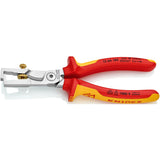 Alicate pelador Knipex strix 13 66 180 vde (rojo amarillo, longitud 180 mm, con tornillo moleteado)
