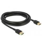 Cable de puerto de pantalla Delock (negro, 3 metros, 8k)