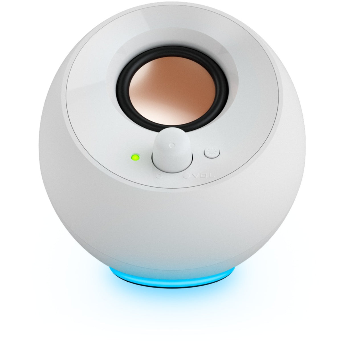 Altavoz para PC Creative Pebble SE (blanco, Bluetooth, USB-C, AUX, RGB)