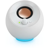 Altavoz para PC Creative Pebble SE (blanco, Bluetooth, USB-C, AUX, RGB)